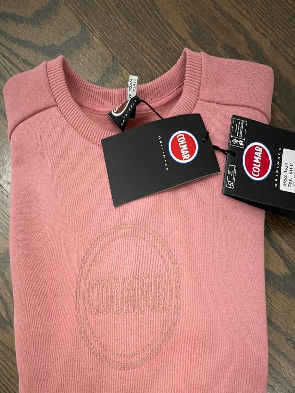 colmar pink emblom sweatshirt